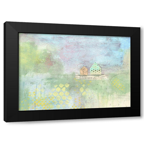This House has a Nice Garage Black Modern Wood Framed Art Print by Ogren, Sarah