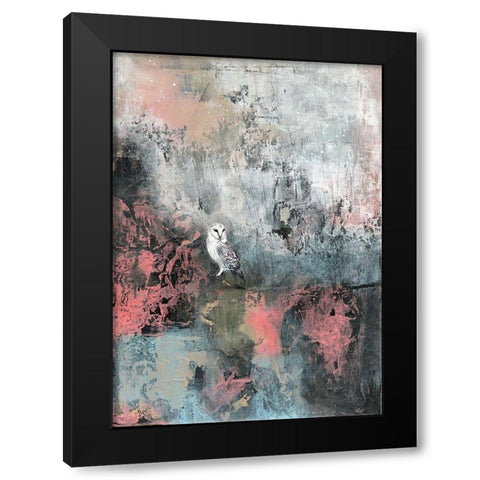 Early Morning Owl Black Modern Wood Framed Art Print by Ogren, Sarah