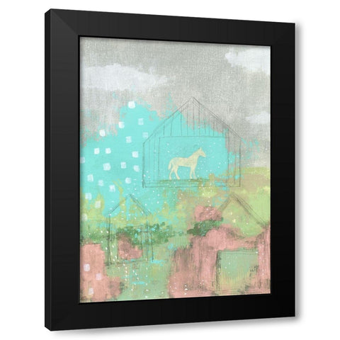 The Overgrown Barns Black Modern Wood Framed Art Print by Ogren, Sarah