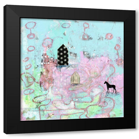 The Pink Road Black Modern Wood Framed Art Print with Double Matting by Ogren, Sarah