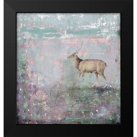 Grey Deer Black Modern Wood Framed Art Print by Ogren, Sarah