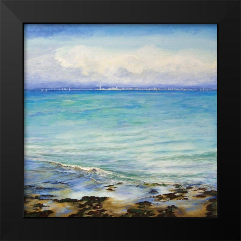 Across the Water Black Modern Wood Framed Art Print by Francis, Sandra