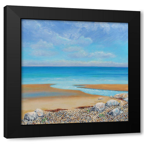 Down to the Sea Black Modern Wood Framed Art Print by Francis, Sandra