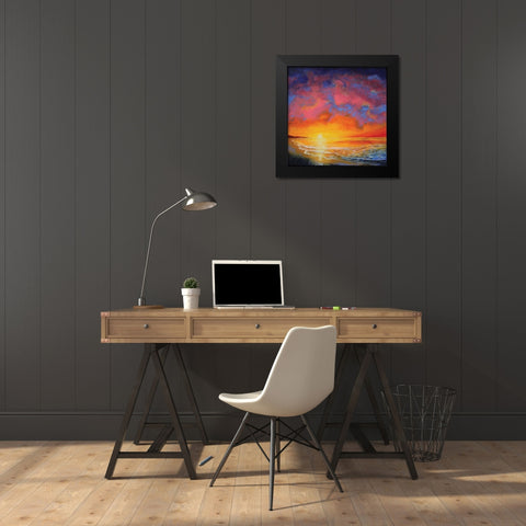 Vivid Sunset Black Modern Wood Framed Art Print by Francis, Sandra