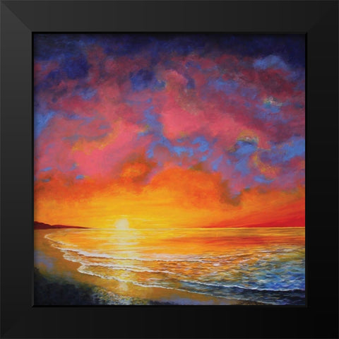 Vivid Sunset Black Modern Wood Framed Art Print by Francis, Sandra