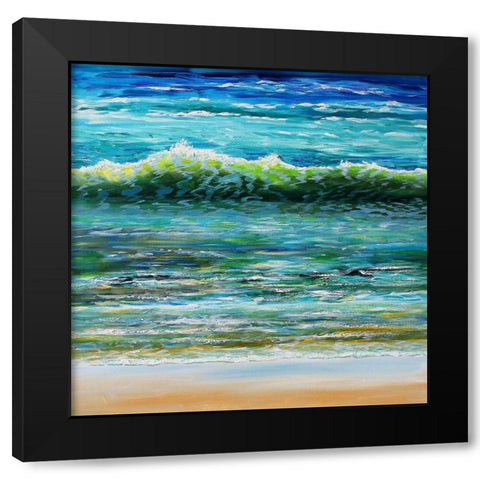 A Wave Black Modern Wood Framed Art Print with Double Matting by Francis, Sandra