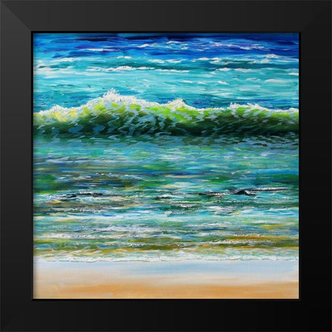 A Wave Black Modern Wood Framed Art Print by Francis, Sandra