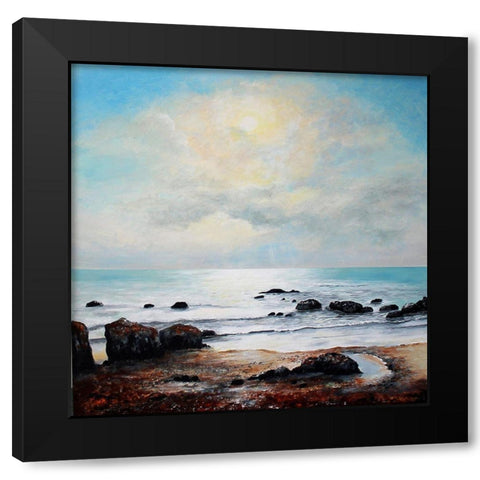 Early Morning Sun Black Modern Wood Framed Art Print by Francis, Sandra
