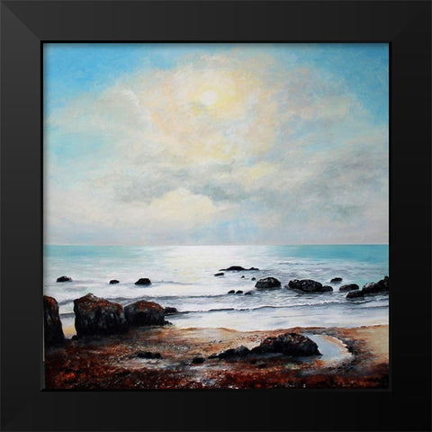 Early Morning Sun Black Modern Wood Framed Art Print by Francis, Sandra