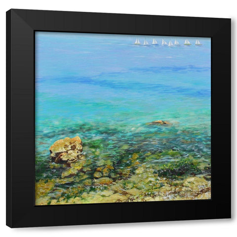 Clear Water Black Modern Wood Framed Art Print by Francis, Sandra