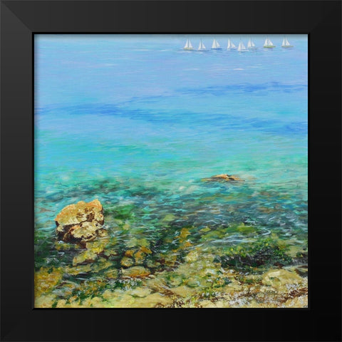 Clear Water Black Modern Wood Framed Art Print by Francis, Sandra