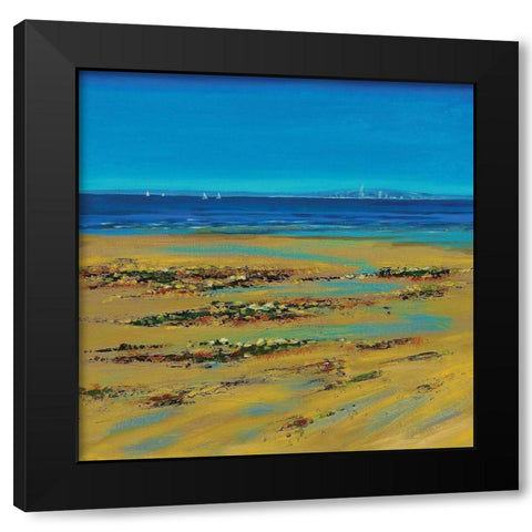 Coastal Colour Strip I Black Modern Wood Framed Art Print by Francis, Sandra