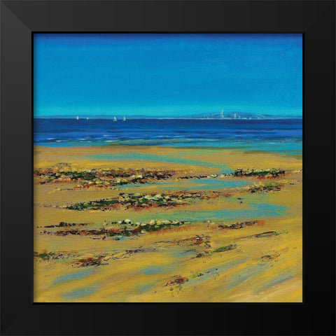 Coastal Colour Strip I Black Modern Wood Framed Art Print by Francis, Sandra