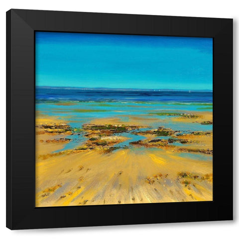 Coastal Colour Strip II Black Modern Wood Framed Art Print by Francis, Sandra