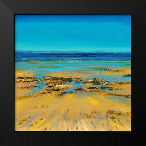 Coastal Colour Strip II Black Modern Wood Framed Art Print by Francis, Sandra