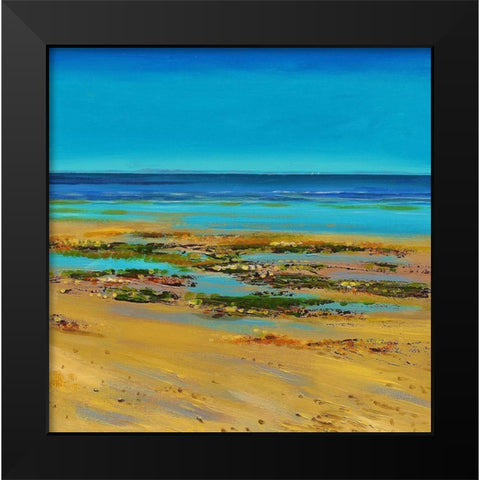 Coastal Colour Strip III Black Modern Wood Framed Art Print by Francis, Sandra