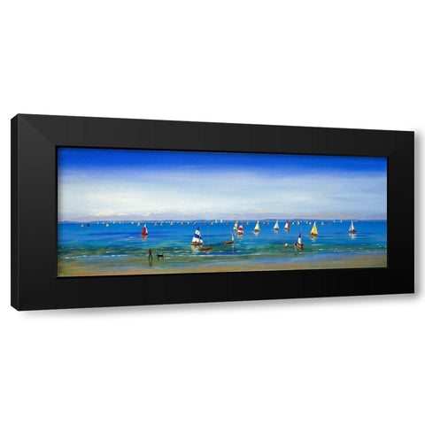 Sailing Away Black Modern Wood Framed Art Print by Francis, Sandra