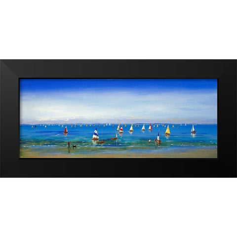 Sailing Away Black Modern Wood Framed Art Print by Francis, Sandra