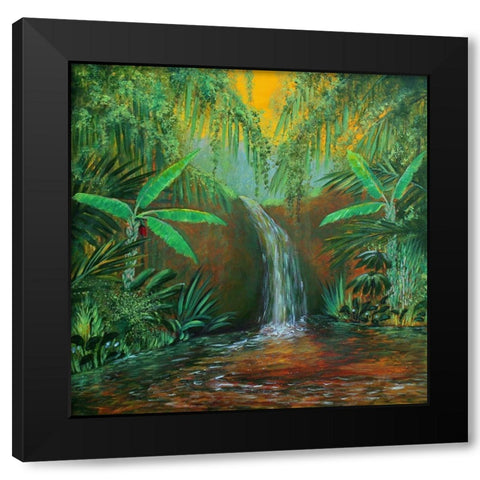 Jungle Pool Black Modern Wood Framed Art Print by Francis, Sandra