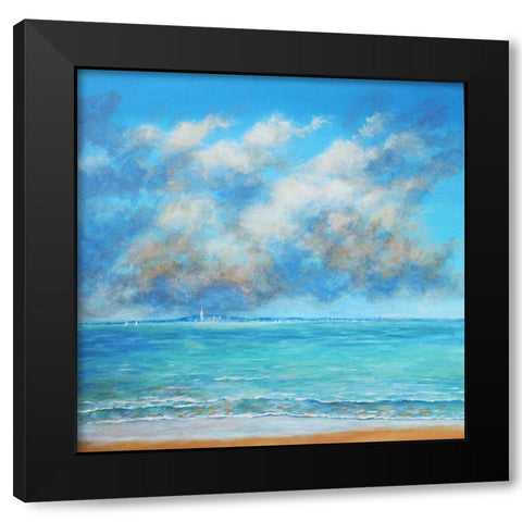 Cloud Colors Black Modern Wood Framed Art Print by Francis, Sandra