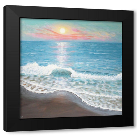 Sunrise Black Modern Wood Framed Art Print with Double Matting by Francis, Sandra