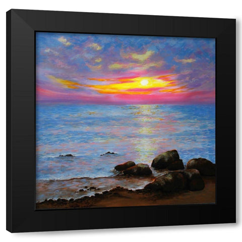 Early Sunrise Black Modern Wood Framed Art Print by Francis, Sandra