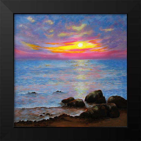 Early Sunrise Black Modern Wood Framed Art Print by Francis, Sandra