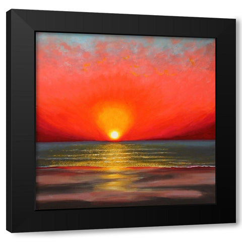 New Dawn, New Day Black Modern Wood Framed Art Print by Francis, Sandra