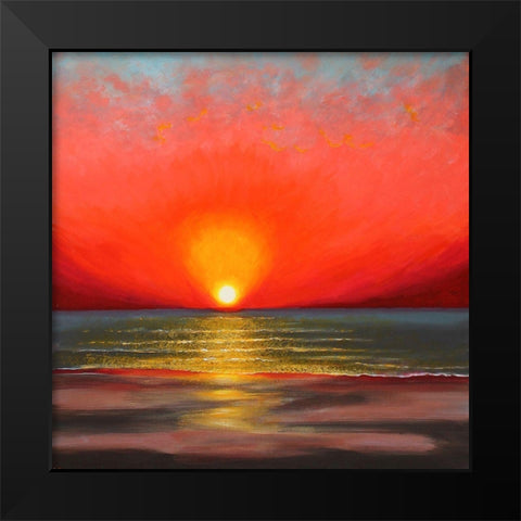 New Dawn, New Day Black Modern Wood Framed Art Print by Francis, Sandra