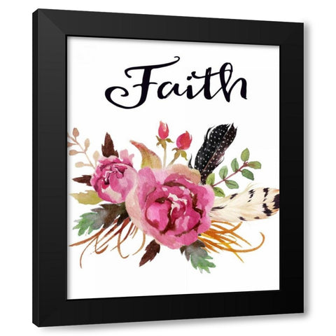 Faith Black Modern Wood Framed Art Print with Double Matting by Moss, Tara