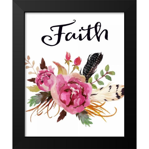 Faith Black Modern Wood Framed Art Print by Moss, Tara