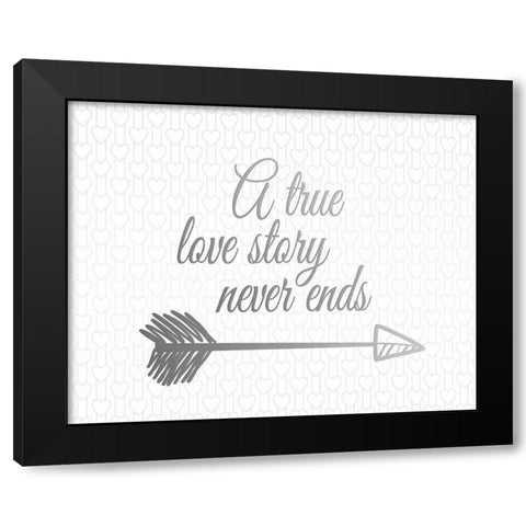 A True Love Story Black Modern Wood Framed Art Print with Double Matting by Moss, Tara