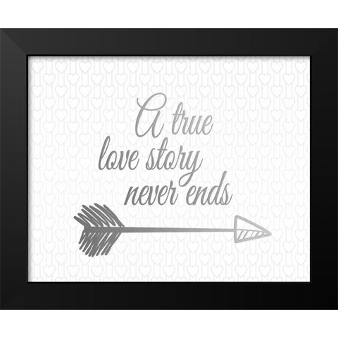 A True Love Story Black Modern Wood Framed Art Print by Moss, Tara