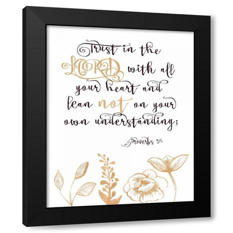 Proverbs 3-5 Black Modern Wood Framed Art Print by Moss, Tara