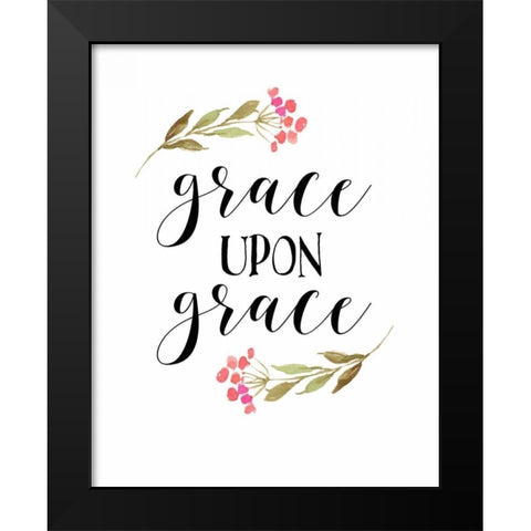 Grace Upon Grace Black Modern Wood Framed Art Print by Moss, Tara