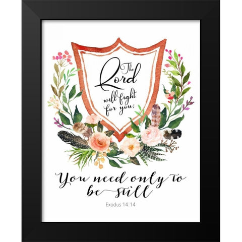 Exodus 14 Black Modern Wood Framed Art Print by Moss, Tara