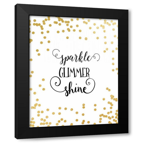 Sparkle, Glimmer, Shine Black Modern Wood Framed Art Print with Double Matting by Moss, Tara