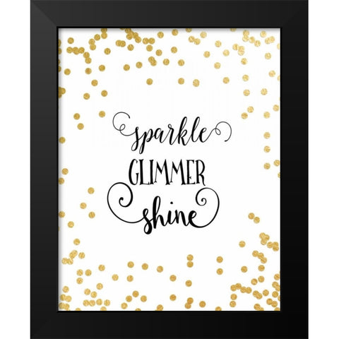Sparkle, Glimmer, Shine Black Modern Wood Framed Art Print by Moss, Tara