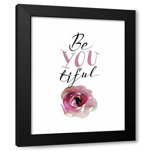 beYOUtiful Black Modern Wood Framed Art Print with Double Matting by Moss, Tara