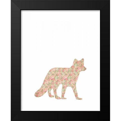 Shabby Chic Fox I Black Modern Wood Framed Art Print by Moss, Tara