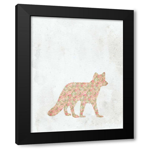 Shabby Chic Fox Black Modern Wood Framed Art Print with Double Matting by Moss, Tara