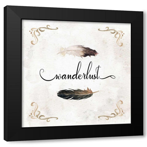 Wanderlust Square Black Modern Wood Framed Art Print with Double Matting by Moss, Tara