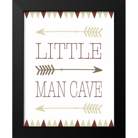 Little Man Cave Black Modern Wood Framed Art Print by Moss, Tara