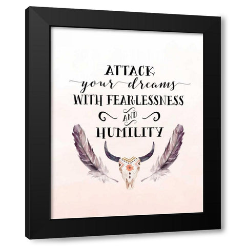 Attack Your Dreams Black Modern Wood Framed Art Print with Double Matting by Moss, Tara