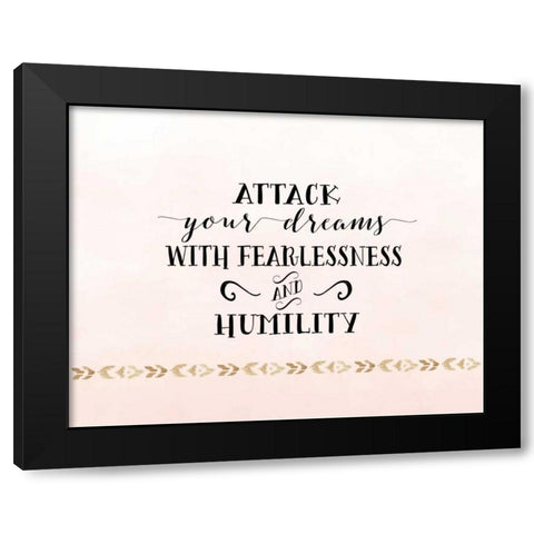 Attack Your Dreams II Black Modern Wood Framed Art Print by Moss, Tara