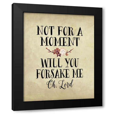 Not for a Moment Black Modern Wood Framed Art Print by Moss, Tara