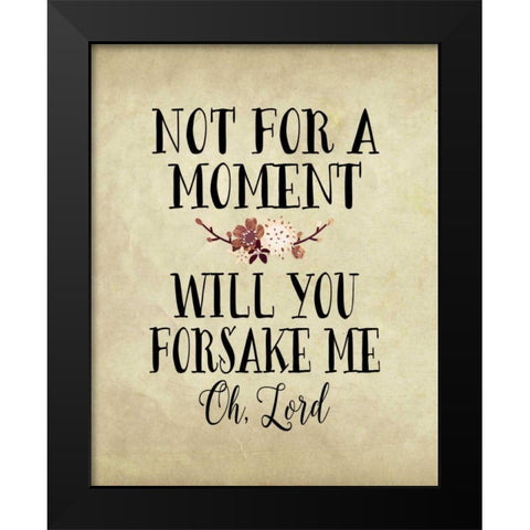 Not for a Moment Black Modern Wood Framed Art Print by Moss, Tara