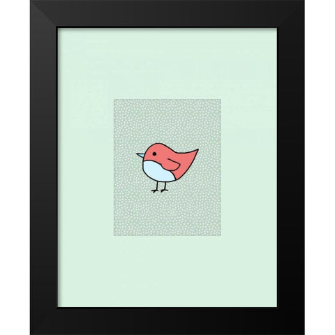 Woodland Bird Black Modern Wood Framed Art Print by Moss, Tara