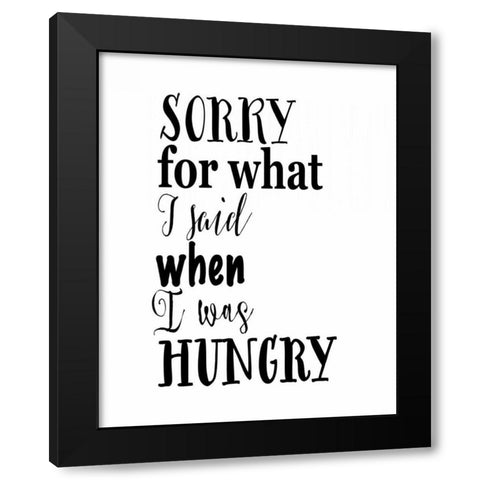 When I Was Hungry Black Modern Wood Framed Art Print by Moss, Tara