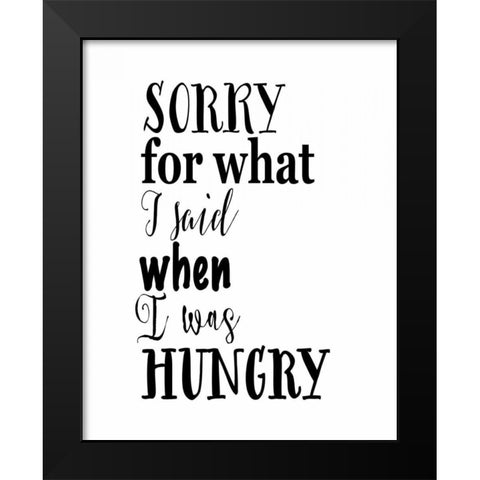 When I Was Hungry Black Modern Wood Framed Art Print by Moss, Tara
